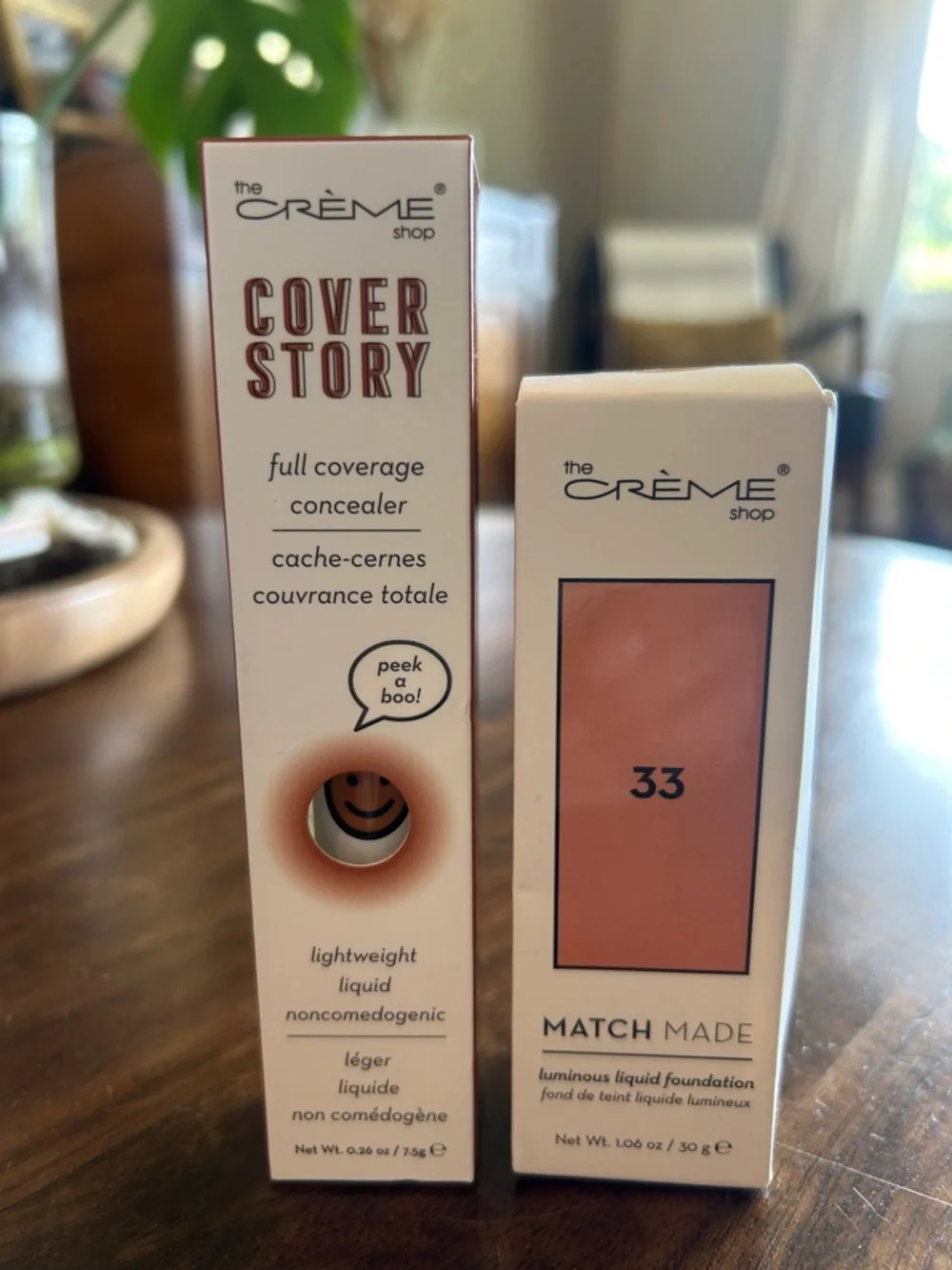 The Crème Shop Foundation + Concealer Bundle Match Made 33 & Cover Story |NIB